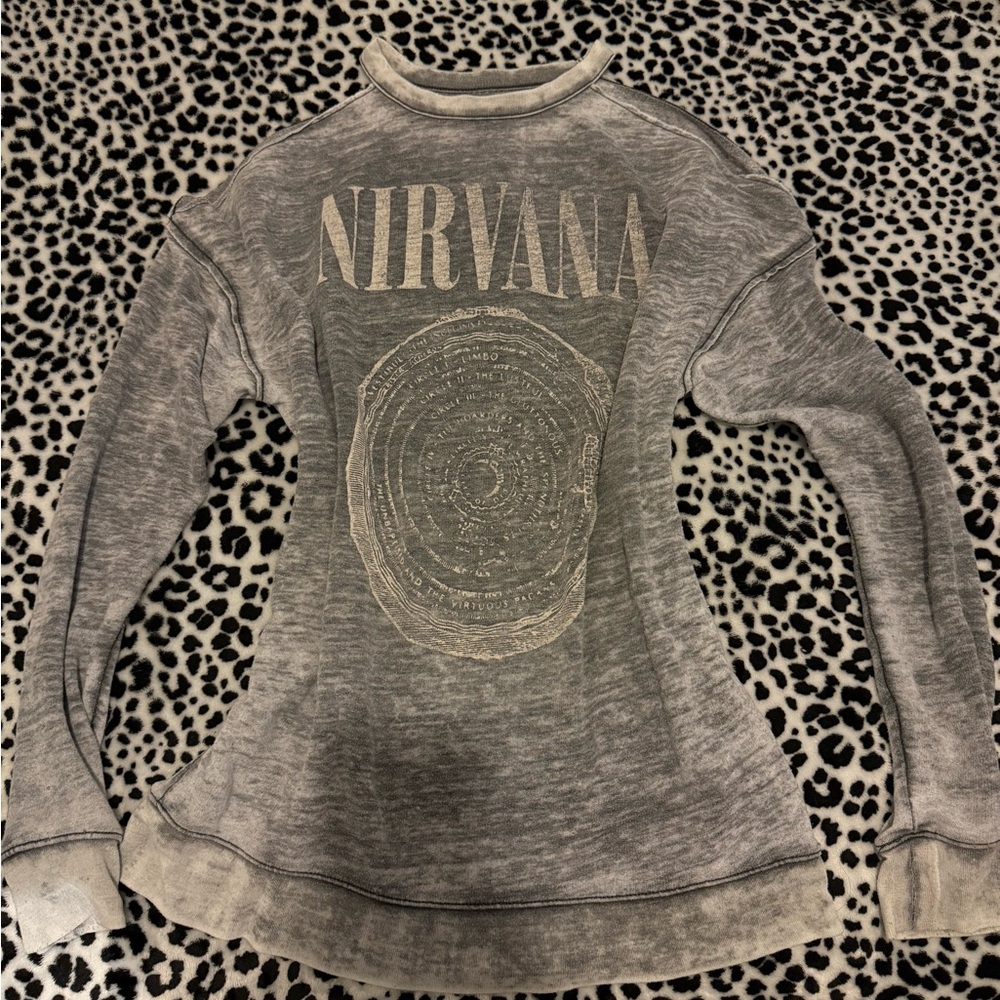 NIRVANA Gray Graphic Tee